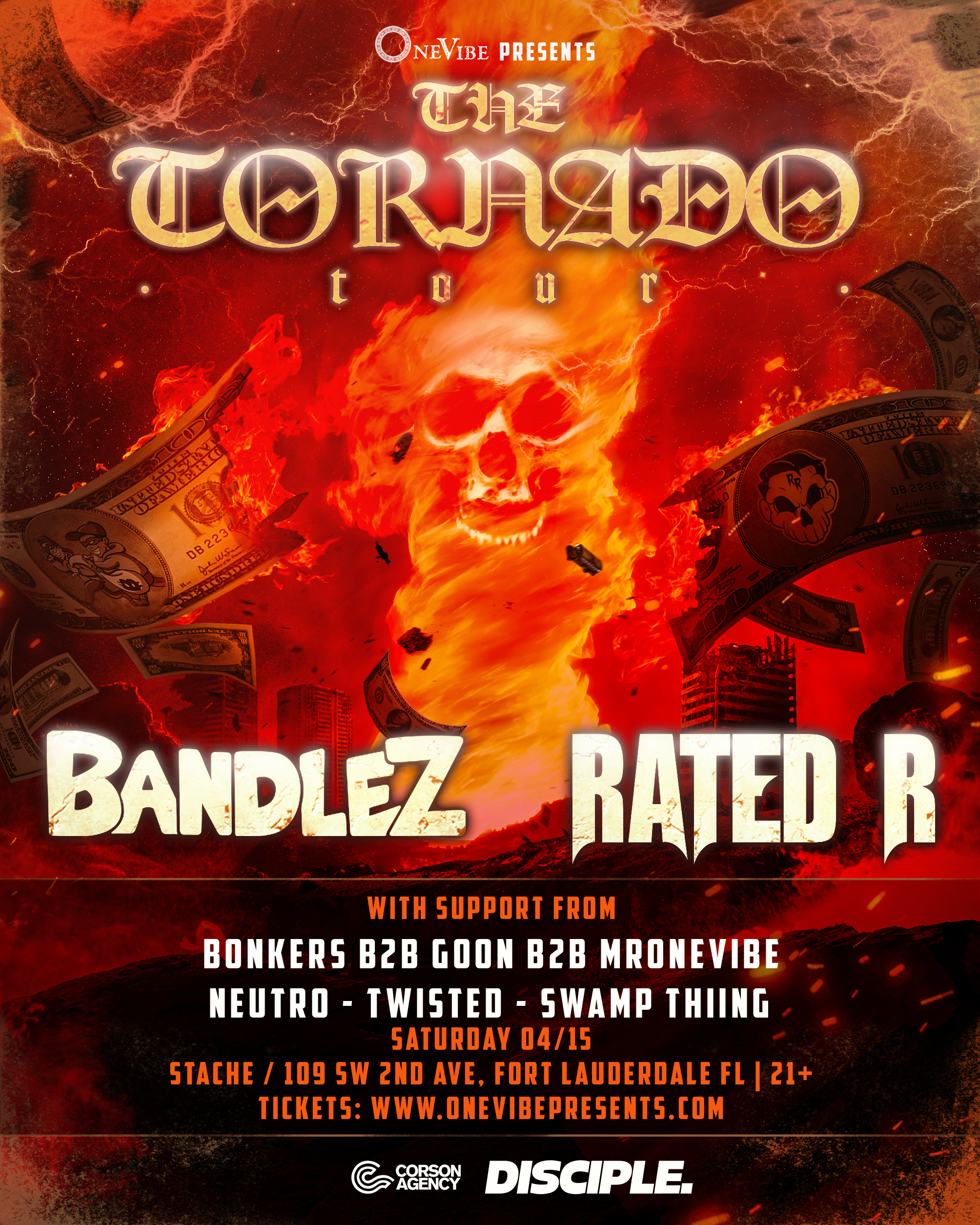 OneVibe Presents Bandlez & Rated R - THE TORNADO TOUR
