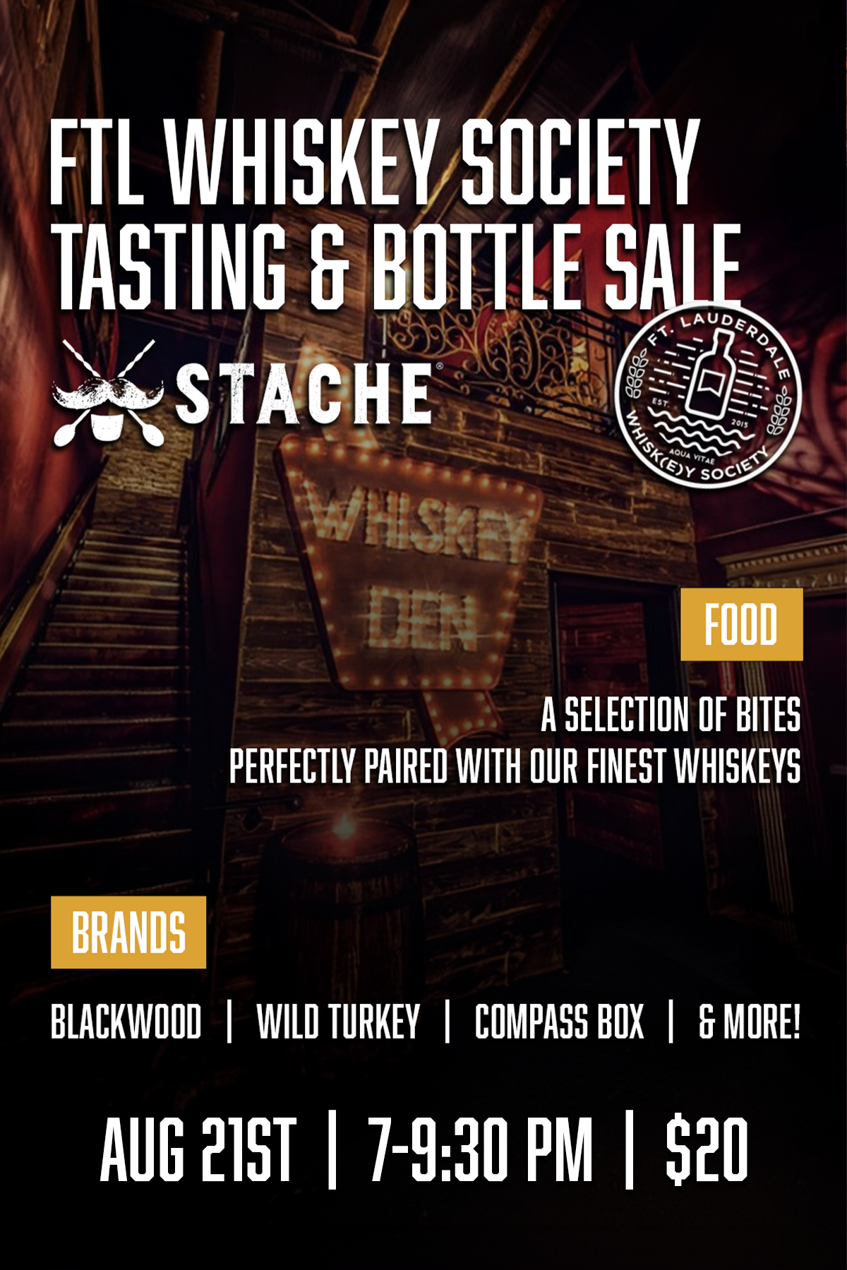 Fort Lauderdale Whiskey Society Tasting & Bottle Sale