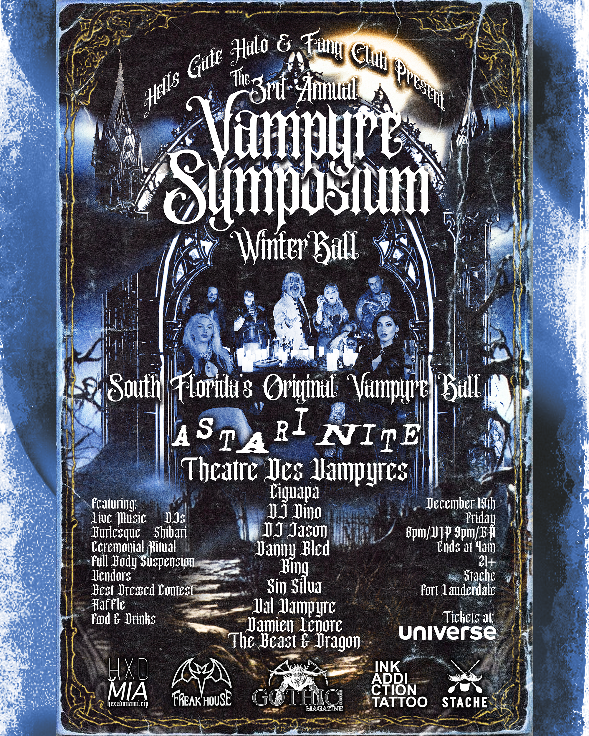 Hellsgate Halo & Fang Club Present The 3rd Annual Vampyre Symposium Winter Ball